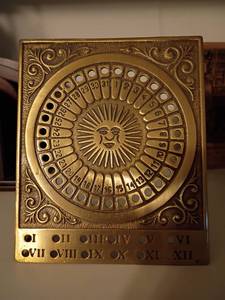 lot 1644 image: Brass Perpetual Calendar