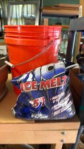 lot 2206 image: Ice melt with 5 gallon bucket