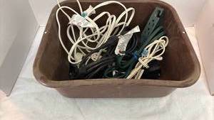 lot 2215 image: Tub of Extension Cords
