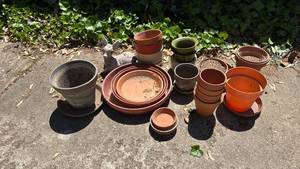 lot 3001 image: Terracotta and Plastic Pots