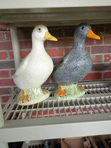 lot 3117 image: 2 Ceramic Ducks..  15in. tall