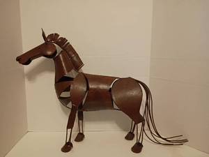 lot 3123 image: Metal Horse.   Approximately 19 x 30