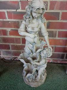 lot 3124 image: Mother and Child Yard Decor.  20in. tall
