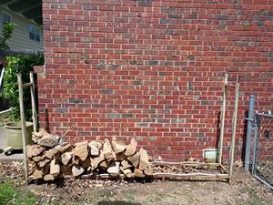 lot 3139 image: Firewood with Metal Holder and Tarp