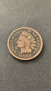 lot 18 image: 1903 Indian Head One Cent Penny US Coin