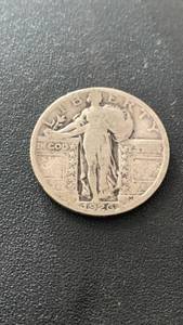 lot 24 image: 1926 Standing Liberty Quarter Dollar Silver Coin 90% Silver