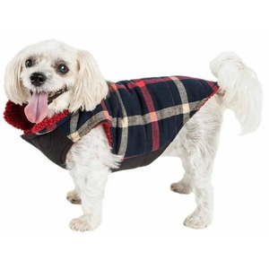 lot 28 image: Pet Life �  Allegiance  Classical Insulated Plaid Fashion Dog Jacket
