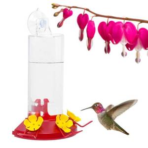 lot 31 image: Perky-Pet 8 oz Window-Mount Plastic Hummingbird Feeder