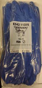 lot 356 image: Work Horse Blue Disposable Gloves Size 9 FDA Approved DP60