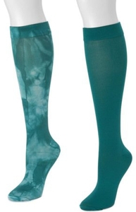 lot 359 image: MUK LUKS 2 Pair Pack Compression Socks  TealOcean  SmallMedium