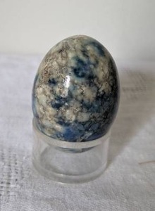 lot 2007 image: Blue Sodalite Polished Egg Stone (Blue Sodalite)