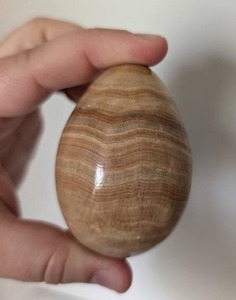 lot 2011 image: Polished Stone Egg Brown (Banded Agate)