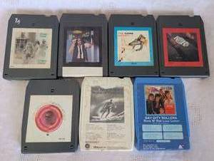 lot 2021 image: 8-Track Music Cartridge Collection Mixed Artists - Stevie Wonders Greatest Hits, The Cars Candy-O, Cheap Trick&nbsp