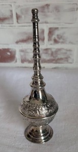 lot 3015 image: Silver Plated Incense Burner with Engraved Design