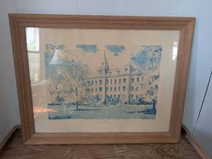 lot 5505 image: Purdue University Hall Centennial Edition Framed Print