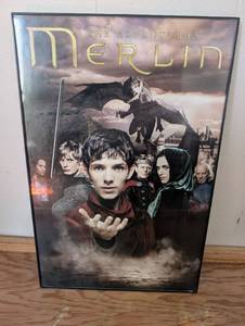 lot 5514 image: The Adventures of Merlin TV Show Framed Poster