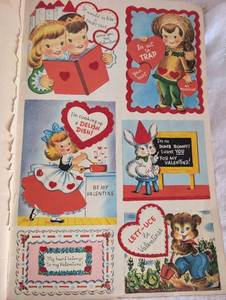 lot 5523 image: Whitman 70 Valentines to Punch Out Make Up Book