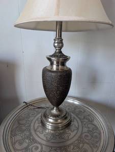 lot 6007 image: Traditional Table Lamp with Lampshade&nbsp