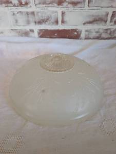 lot 6026 image: Clear Glass Light Cover with Scalloped Edge