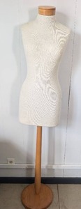 lot 7000 image: Female Dress Form Mannequin with Wooden Base
