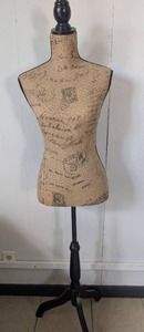 lot 7001 image: Burlap Covered Dress Form Mannequin&nbsp