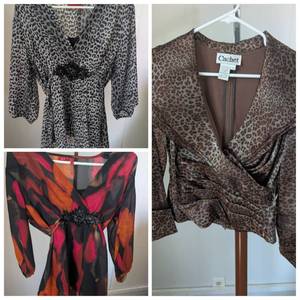 lot 7010 image: Womens Animal Print Blouse Collection with Embellished Details