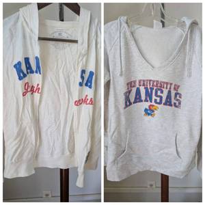 lot 7020 image: University of Kansas Jayhawks Hoodie Sweatshirt Set - Medium &amp Large