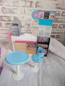 lot 8007 image: Barbie Career Playset Collection Coffee Shop School and Doctor Office