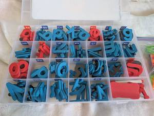 lot 8012 image: Classroom Magnetic Letters and Numbers Set with Storage Box