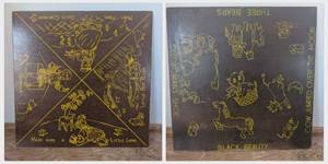 lot 5510 image: Nursery Rhyme Wooden Printing Blocks with Multiple Fairy Tale Characters - 2 ct