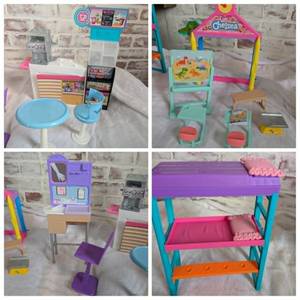 lot 8006 image: Dollhouse Nursery Furniture Set with Beds and Accessories