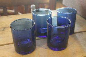 lot 4534 image: Cobalt Blue Glass Tumbler Glasses