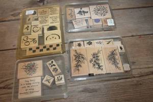 lot 4625 image: 4 Sets of Stampin Up Rubber Stamps