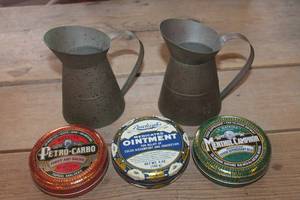 lot 4692 image: Metal Pitchers and Tins