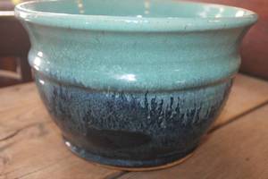 lot 4723 image: Lg. Signed Pottery Bowl 10 wide x 6 12 tall