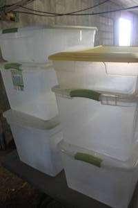 lot 4726 image: 6 Various Sized Storage Totes