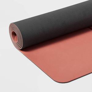 lot 9042 image: Yoga Mat TPE Peach Orange (5mm) - All In Motion - Retail $25