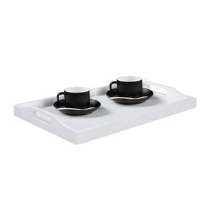 lot 9043 image: Convenience Concepts Designs2Go Serving Tray in White Wood Finish - Retail $47
