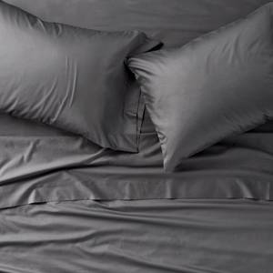 lot 9098 image: Queen 600 Thread Count Sateen Sheet Set Dark Gray - Casaluna - Retail $100