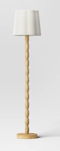 lot 9132 image: Natural Polyresin Floor Lamp - Room Essentials NO SHADE - Retail $75