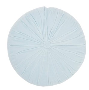 lot 9149 image: Ruched Velvet Round Throw Pillow - Mina Victory - Retail $26