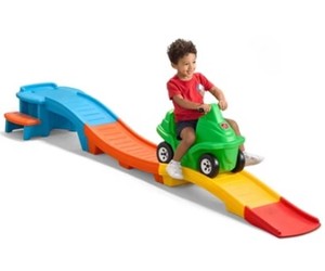 lot 9095 image: Step2 Racing Green Up & Down Roller Coaster Ride-On Pedal Push Toy for Ages 2-5 - Retail $160