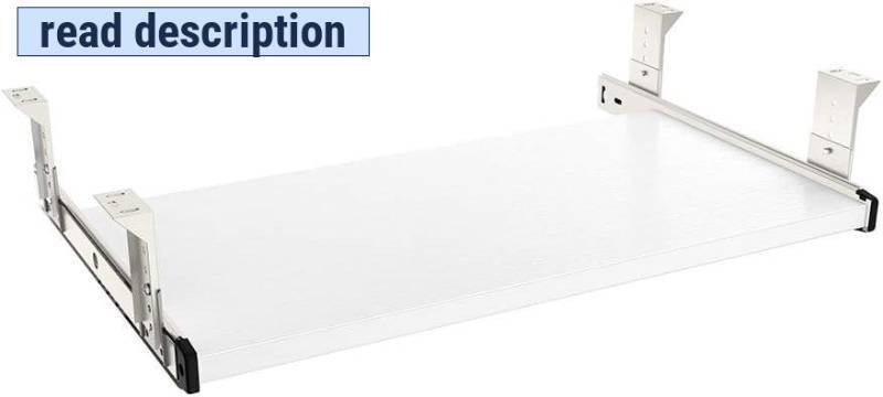 lot 152021 image: FRMSAET Furniture Accessories Office Product Suits Hardware 202430 inches Keyboard Drawer Tray Wood Holder Under Desk Adjustable Height Platform. (20 inches, White)