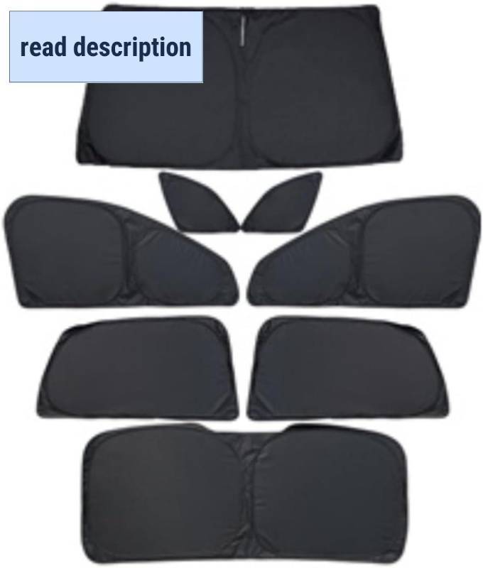 lot 351637 image: Retails for $161 Car Windshield Folding Sunshade Cover Sun Shade Visor Curtain Accessories Compatible with Geely Monjaro Manjaro Xingyue L(Full set-8pcs)