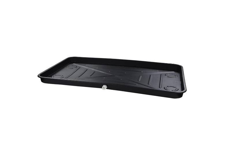 lot 461293 image: DiversiTech (6-2748L) AC Secondary Plastic Condensate Drain Pan, Air Conditioner Drip Pan with Rolled Edges, 27 x 48, Black
