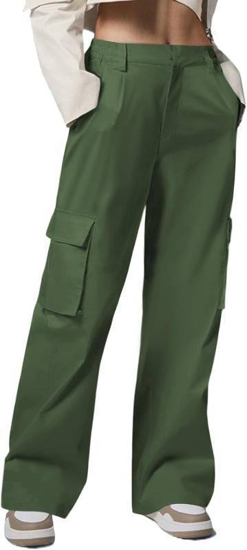 lot 471389 image: JEKAOYI Cargo Pants for Women Baggy Lightweight High Waisted Hiking Pants for Travel Casual