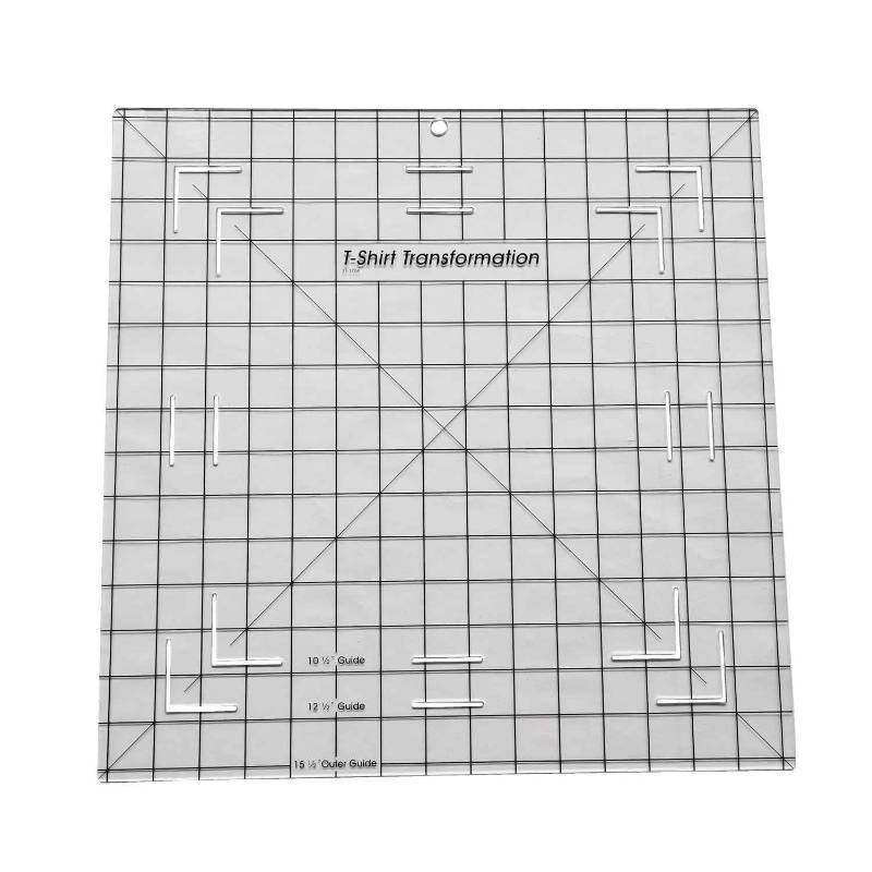 lot 242033 image: HONEYSEW T-Shirt Alignment Transformation Ruler 15.5x15.5 inches Quilting Template