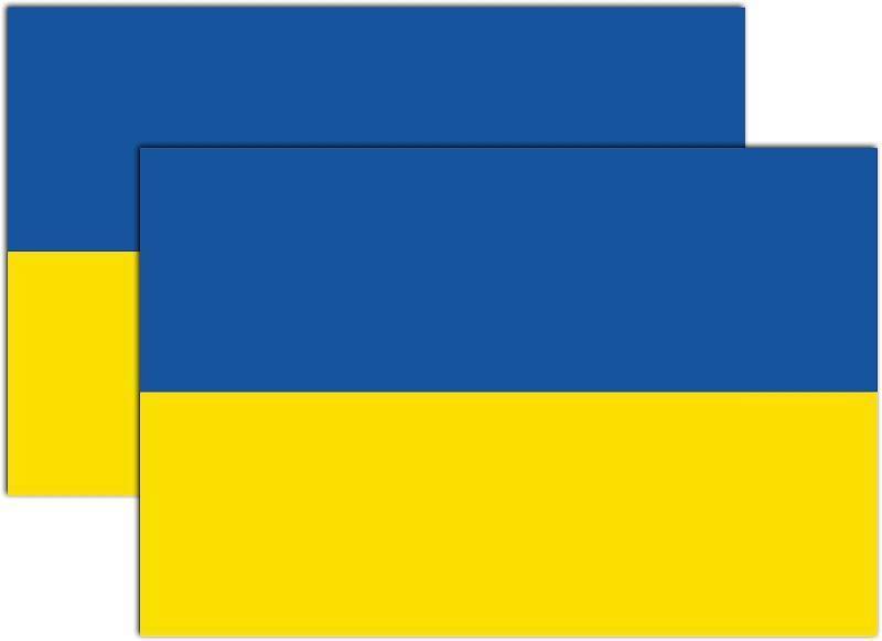 lot 242063 image: GEEKBEAR National Flag Car Magnet (Ukraine, 2 Pack) - Reflective Waterproof Durable Magnetic Sign - 6 x 4 in
