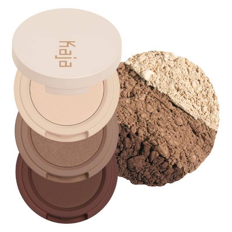 lot 321308 image: Kaja Beauty Bento Collection - Bouncy Eyeshadow Trio  Neutral Earthy Tones, Travel Size, 14 Neutral Moment, 2019 Allure Best of Beauty Award, 0.03 Oz