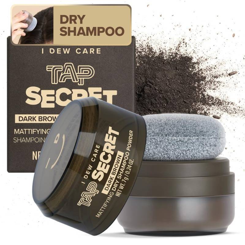 lot 321310 image: I DEW CARE Biotin Clarifying Dry Shampoo - Tap Secret Dark Brown  Strengthening & Volumizing, Powder Type, Refillable, Travel size, Non-aerosol, Brunette, Korean Ginseng, 0.24 oz